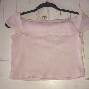 Fold over, off the shoulder crop top